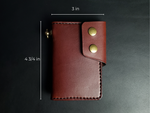 Load image into Gallery viewer, 6 POCKET BIKER WALLET - brown leather/antique brass hardware
