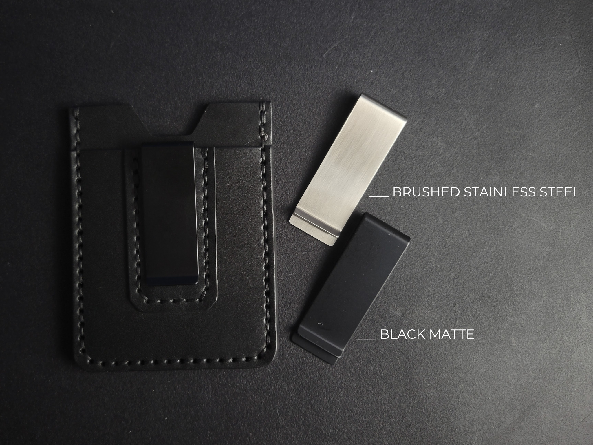 MONEY CLIP WALLET  - black