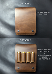 LEATHER HUNTING BELT POUCH - Ammo Pouch