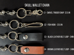 Load image into Gallery viewer, LONG TRUCKER WALLET Blazing Biker Style - brown leather/nickel plate hardware
