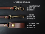 Load image into Gallery viewer, LONG TRUCKER WALLET - brown leather/antique brass hardware
