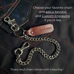 Load image into Gallery viewer, LONG TRUCKER WALLET Blazing Biker Style - brown leather/nickel plate hardware
