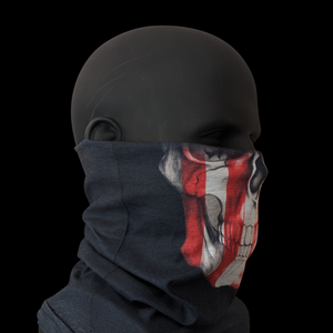 Tube Face Mask - Skull USA Flag