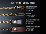 Load image into Gallery viewer, 6 POCKET BIKER WALLET - brown leather/natural brass hardware
