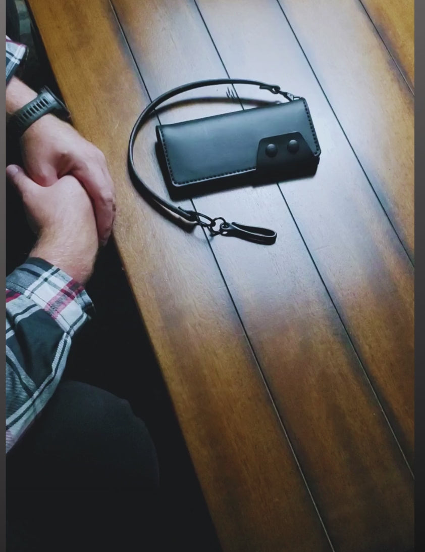 LONG TRUCKER WALLET - all black
