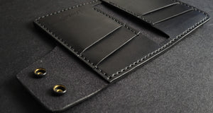 6 POCKET SNAP WALLET - black