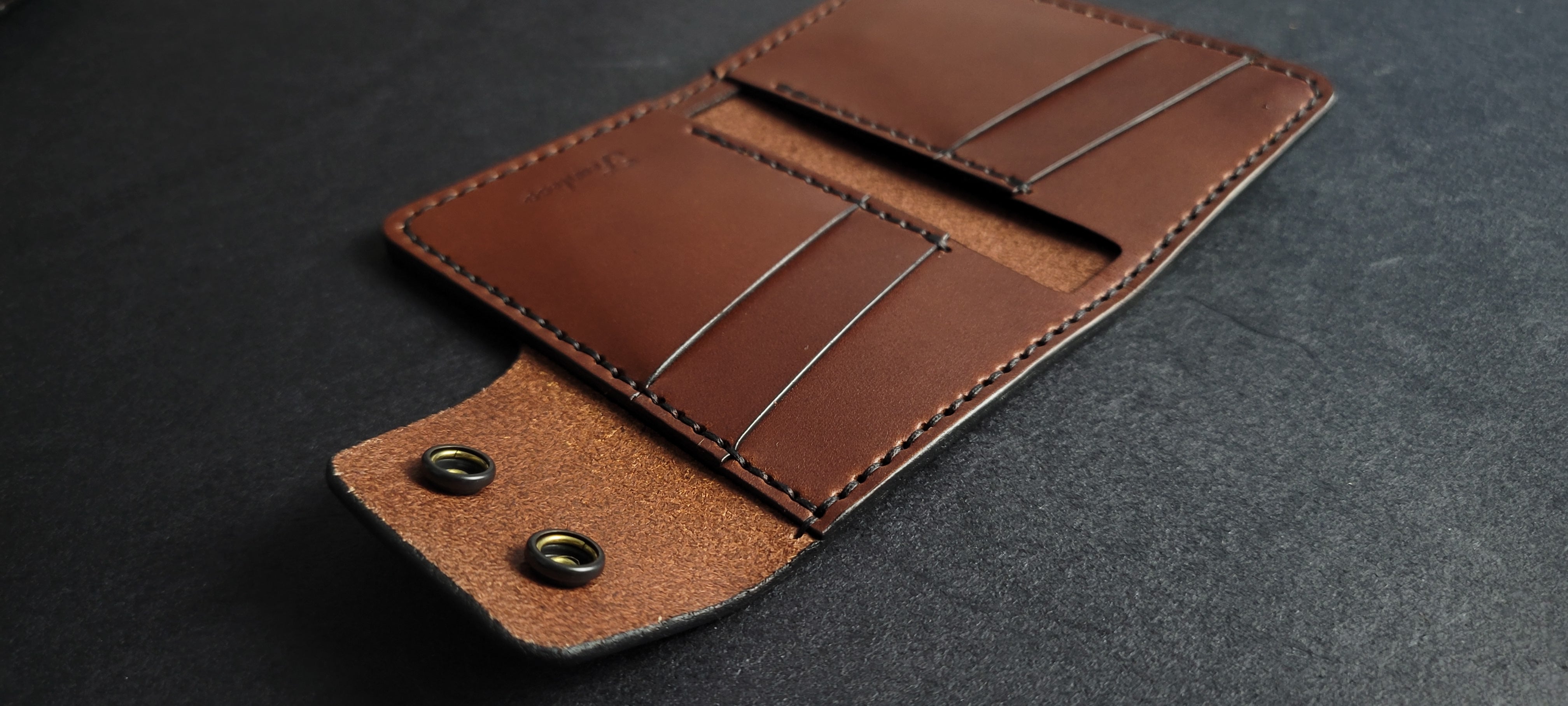 6 POCKET SNAP WALLET - brown