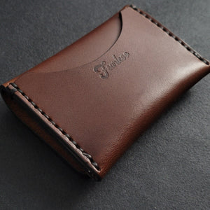 DOUBLE-POCKET - brown leather