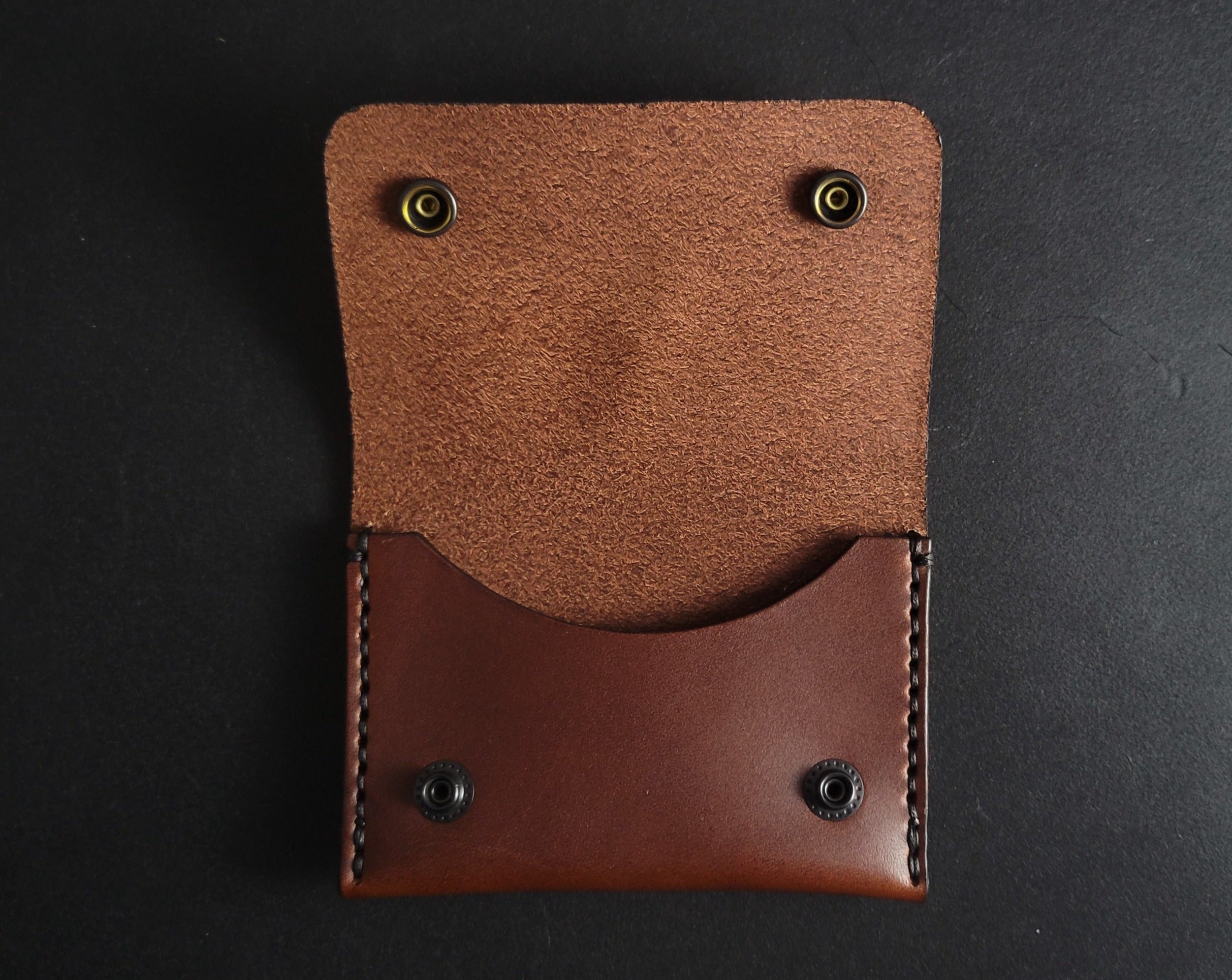 DOUBLE-POCKET - brown leather