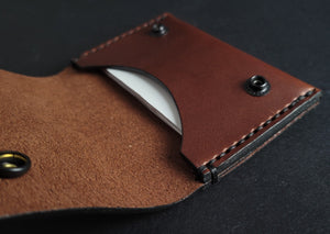 DOUBLE-POCKET - brown leather