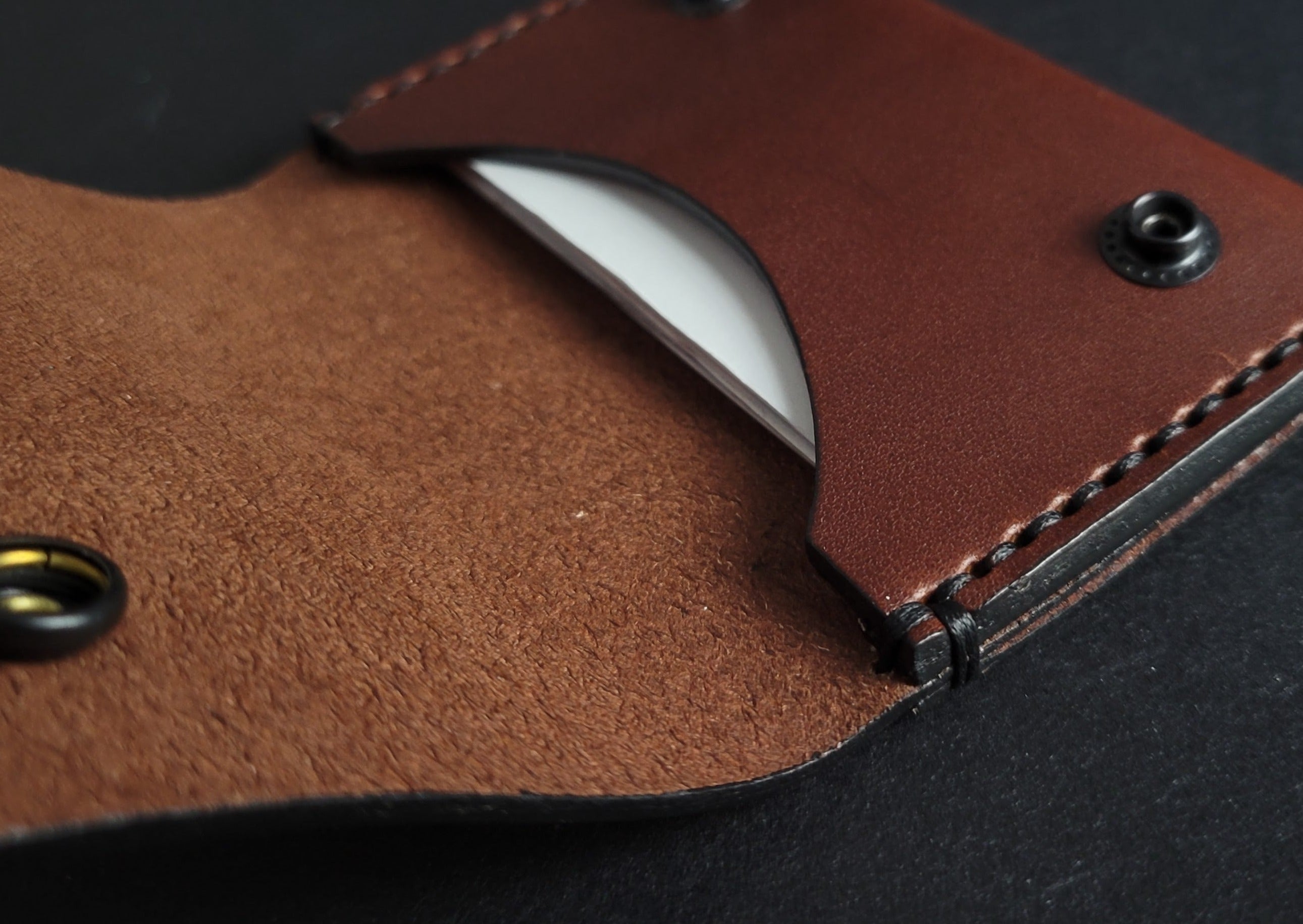 SINGLE POCKET BIKER WALLET - brown