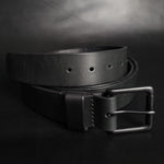 Load image into Gallery viewer, stitched ALL BLACK LEATHER BELT
