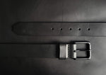 Load image into Gallery viewer, stitched ALL BLACK LEATHER BELT
