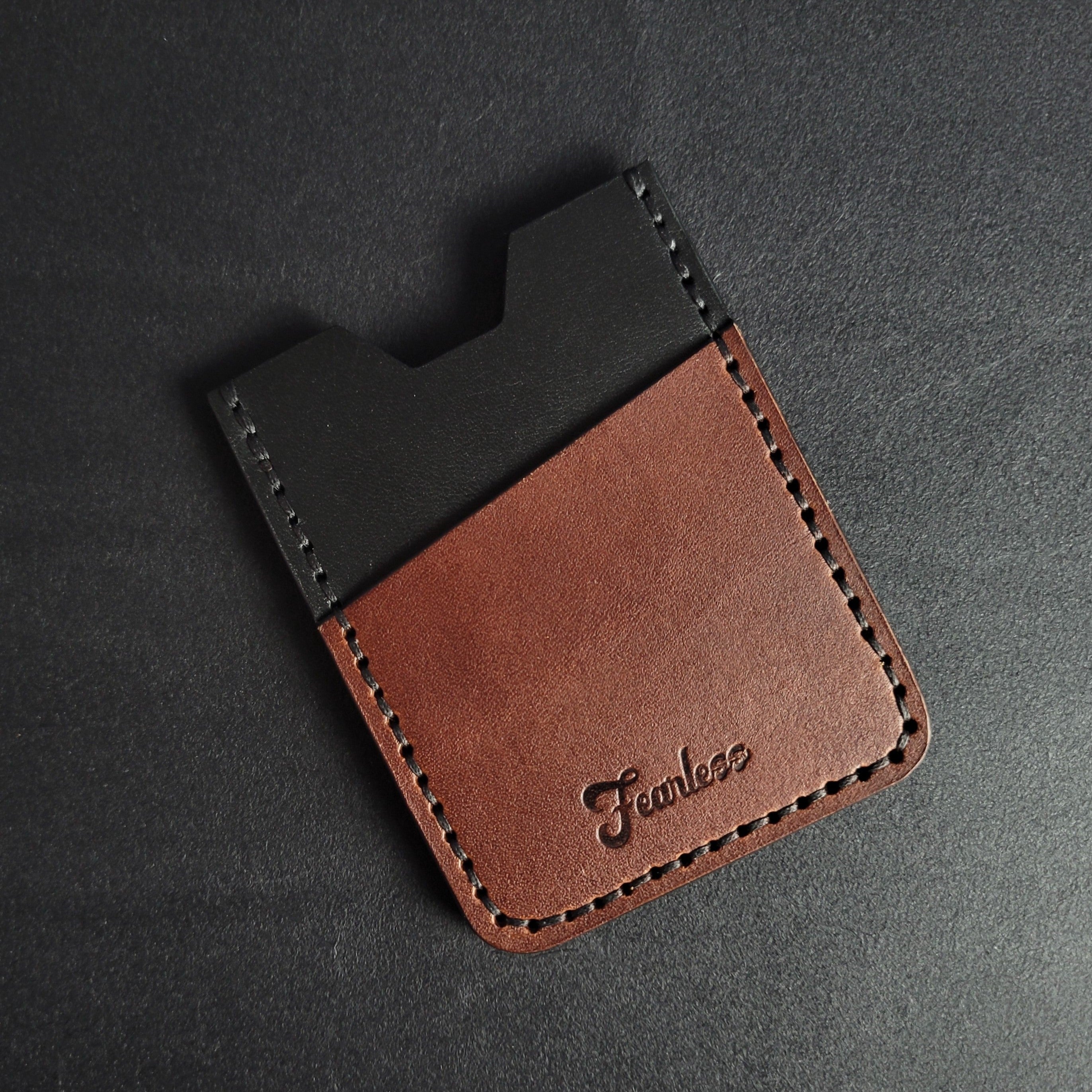 MONEY CLIP WALLET  - dark brown/black