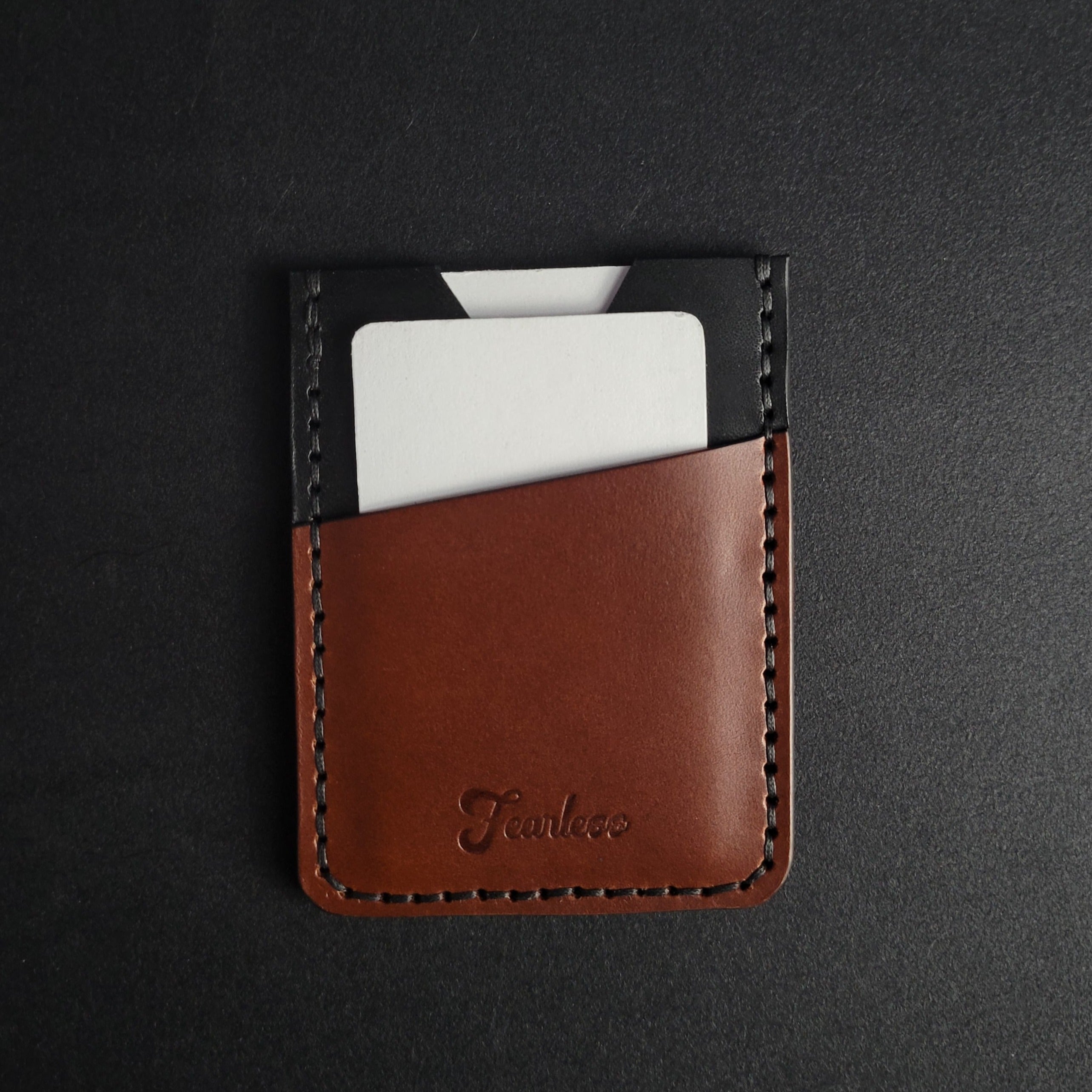 MONEY CLIP WALLET  - dark brown/black