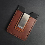 Load image into Gallery viewer, MONEY CLIP WALLET  - dark brown/black
