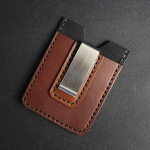 MONEY CLIP WALLET  - dark brown/black