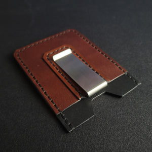 MONEY CLIP WALLET  - dark brown/black