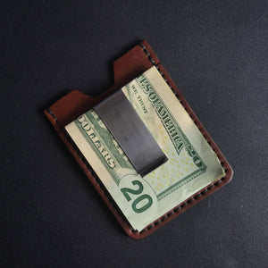 MONEY CLIP WALLET  - dark brown