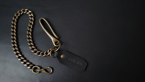 WALLET CHAIN - antique brass hardware