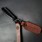 Load image into Gallery viewer, BROWN LEATHER STRAP WALLET CHAIN - Nickel Plate
