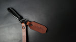 Load image into Gallery viewer, BROWN LEATHER STRAP WALLET CHAIN - antique brass
