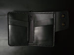 Load image into Gallery viewer, 6 POCKET BIKER WALLET - black leather/D-ring
