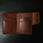 Load image into Gallery viewer, 6 POCKET BIKER WALLET - brown leather/D-ring
