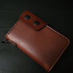 Load image into Gallery viewer, 6 POCKET BIKER WALLET - brown leather/D-ring
