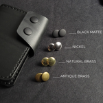 Load image into Gallery viewer, 6 POCKET SNAP WALLET - black
