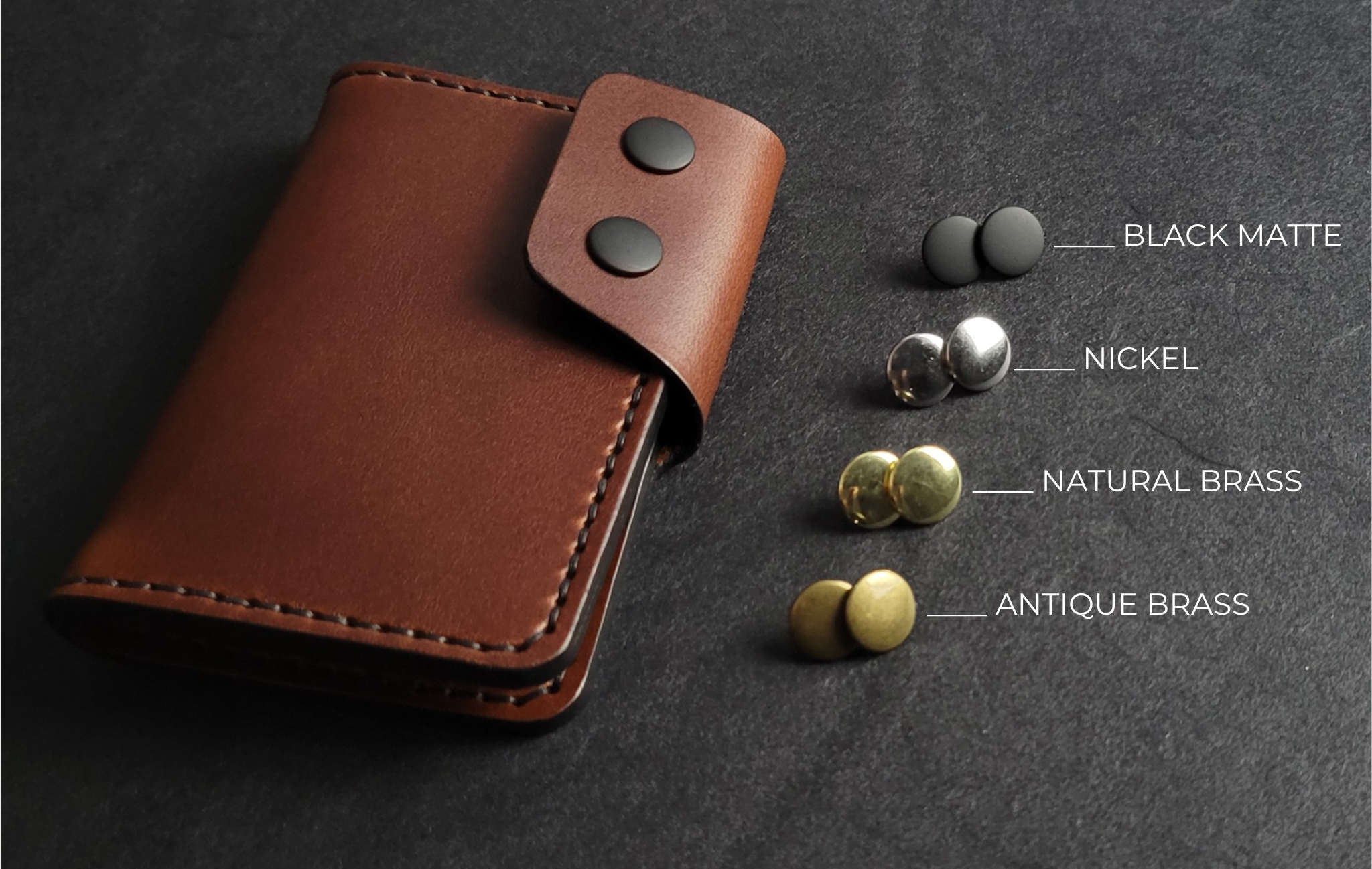 6 POCKET SNAP WALLET - brown