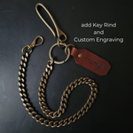 Load image into Gallery viewer, WALLET CHAIN - antique brass hardware
