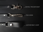 Load image into Gallery viewer, BLACK LEATHER STRAP WALLET CHAIN - Nickel Plate
