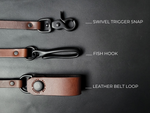 Load image into Gallery viewer, BROWN LEATHER STRAP WALLET CHAIN - black matte
