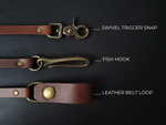 Load image into Gallery viewer, BROWN LEATHER STRAP WALLET CHAIN - antique brass
