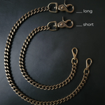 Load image into Gallery viewer, WALLET CHAIN - antique brass hardware
