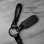 Load image into Gallery viewer, BLACK LEATHER STRAP WALLET CHAIN - Nickel Plate
